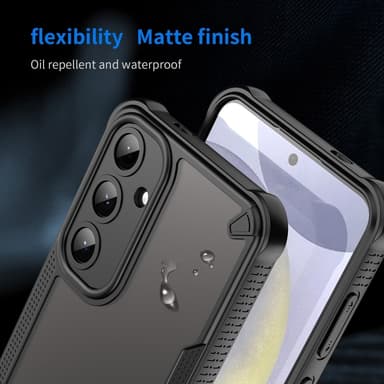 SKALO Samsung S25+ Armor Hybrid Frosted Cover - Sort