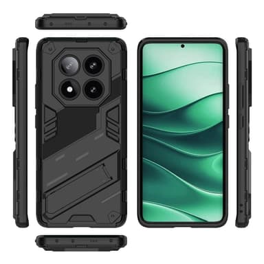 SKALO Xiaomi Redmi Note 14 Pro 5G Armor Hybrid Punk Cover - Sort