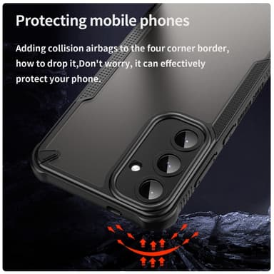SKALO Samsung S25+ Armor Hybrid Frosted Cover - Sort