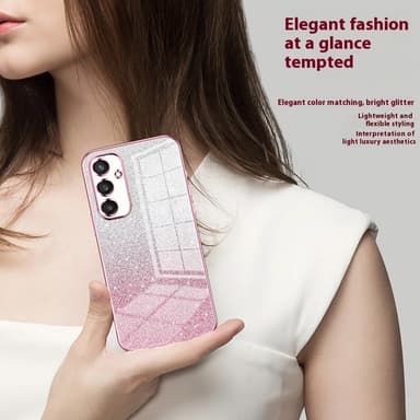 SKALO Samsung S25 Electroplating Glitter Cover - Pink