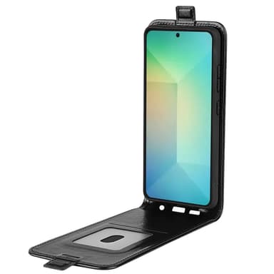 SKALO Samsung S25 Vertical Flip PU-Læder Flip Cover - Sort