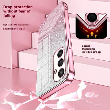 SKALO Samsung S25 Electroplating Glitter Cover - Pink
