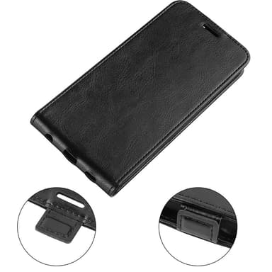 SKALO Samsung S25 Vertical Flip PU-Læder Flip Cover - Sort
