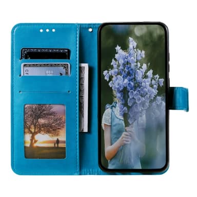 SKALO Samsung S25 Mandala Flip Cover - Blå