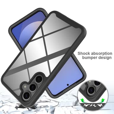 SKALO Samsung S25+ Shockproof Clear Hybrid Cover - Sort