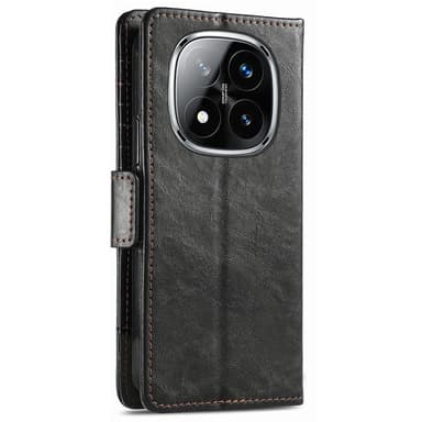 SKALO Xiaomi Redmi Note 14 Pro 5G CASENEO 002 Premium Flip Cover - Sort