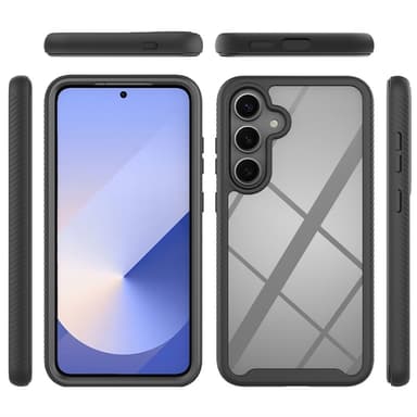 SKALO Samsung S25+ Shockproof Clear Hybrid Cover - Sort