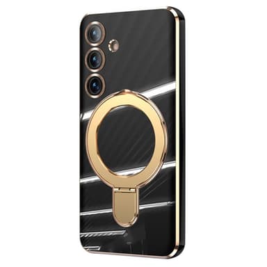 SKALO Samsung S25 Guldring Cover - Sort