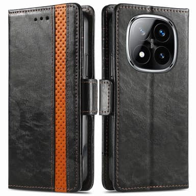 SKALO Xiaomi Redmi Note 14 Pro 5G CASENEO 002 Premium Flip Cover - Sort