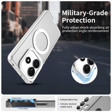 SKALO Xiaomi Redmi Note 14 5G Candy Series Hybrid Cover - Hvid