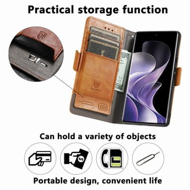SKALO Xiaomi Redmi Note 14 Pro 5G CASENEO 002 Premium Flip Cover - Sort