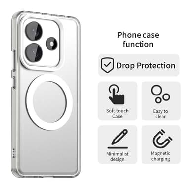 SKALO Xiaomi Redmi Note 14 5G Candy Series Hybrid Cover - Hvid