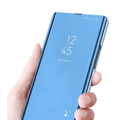 SKALO Samsung S25 Clear View Flip Cover - Blå