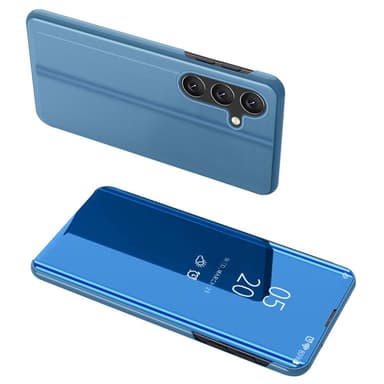 SKALO Samsung S25 Clear View Flip Cover - Blå