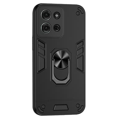 SKALO Motorola Moto G75 5G Armor Metallring Cover - Sort