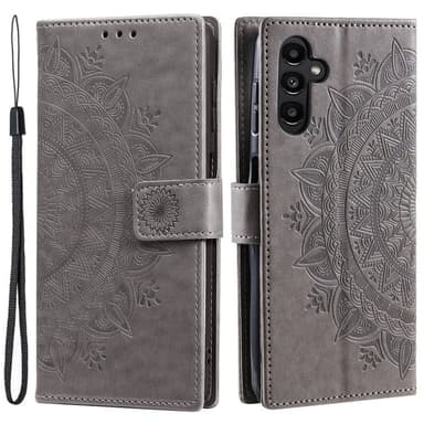 SKALO Samsung S25+ Mandala Flip Cover - Grå
