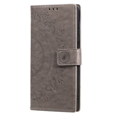 SKALO Samsung S25+ Mandala Flip Cover - Grå