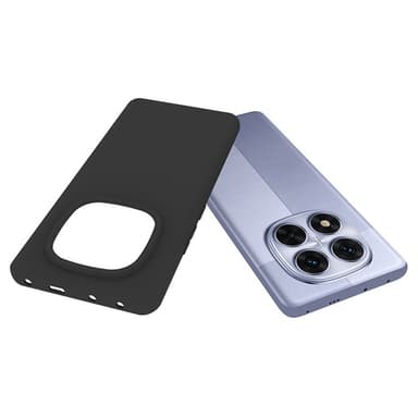 Til Xiaomi Redmi Note 14 Pro 5G Case TPU Cover Bagside - Sort