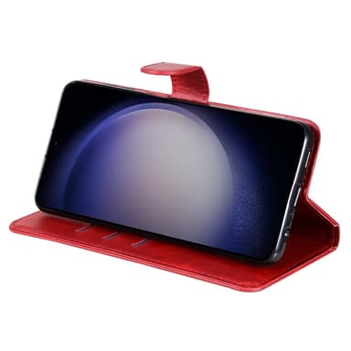 SKALO Samsung S25 Klassisk lynlås Flip Cover - Rød