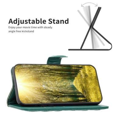 SKALO Xiaomi Redmi Note 14 Pro 5G BINFEN COLOR Quiltet cover Flip Cover - Grøn