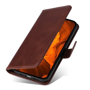 SKALO Xiaomi 15 Ultra 5G PU-læder Flip Cover - Brun