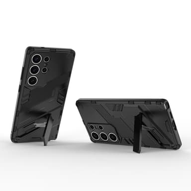 SKALO Samsung S25 Ultra Armor Hybrid Punk Cover - Sort