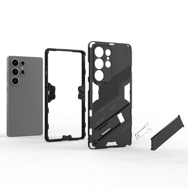 SKALO Samsung S25 Ultra Armor Hybrid Punk Cover - Sort