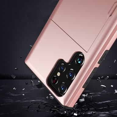 SKALO Samsung S25 Ultra Armor Kortholder Cover - Blå