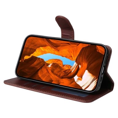 SKALO Xiaomi 15 Ultra 5G PU-læder Flip Cover - Brun