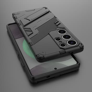 SKALO Samsung S25 Ultra Armor Hybrid Punk Cover - Sort