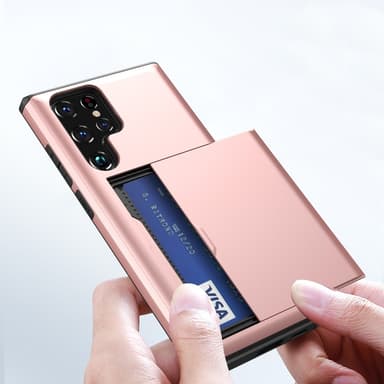 SKALO Samsung S25 Ultra Armor Kortholder Cover - Blå