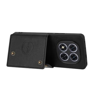 SKALO Xiaomi Redmi Note 14 Pro 5G PU-lædercover med 2 kortslots Cover - Sort