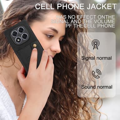 SKALO Xiaomi Redmi Note 14 Pro 5G PU-lædercover med 2 kortslots Cover - Sort