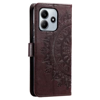 SKALO Xiaomi Redmi Note 14 5G Mandala Flip Cover - Brun