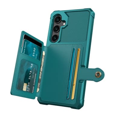 SKALO Samsung S25 Stødresistent Cover med Pung- Grøn