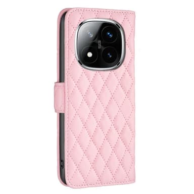 SKALO Xiaomi Redmi Note 14 Pro 5G BINFEN COLOR Quiltet cover Flip Cover - Pink