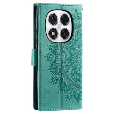 SKALO Xiaomi Redmi Note 14 Pro 5G Mandala Flip Cover - Turkis