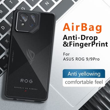 SKALO Asus ROG Phone 9 5G Skin-touch Hybrid Cover - Sort