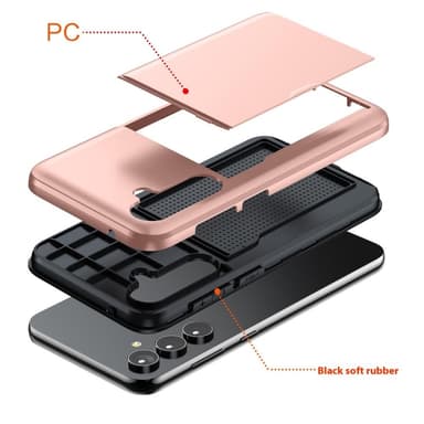 SKALO Samsung S25 Armor Kortholder Cover - Grøn