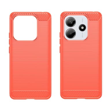 SKALO Xiaomi Redmi Note 14 5G Armor Carbon Cover - Rød