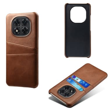 SKALO Xiaomi Redmi Note 14 Pro 5G PU-Læder Kortholder Cover - Brun