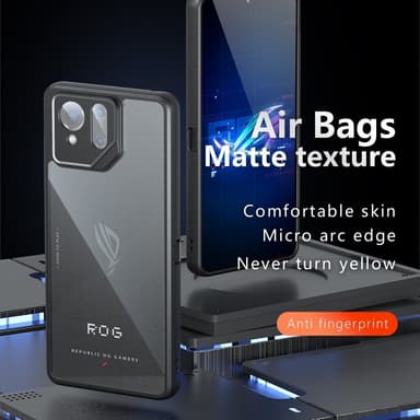 SKALO Asus ROG Phone 9 5G Skin-touch Hybrid Cover - Sort