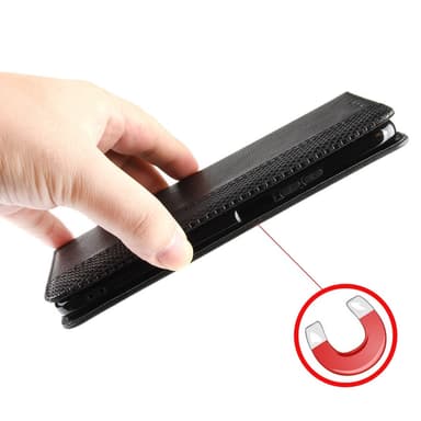 Til Samsung Galaxy A06 4G / A06 5G Pung Stand Flip Telefonetui - Sort