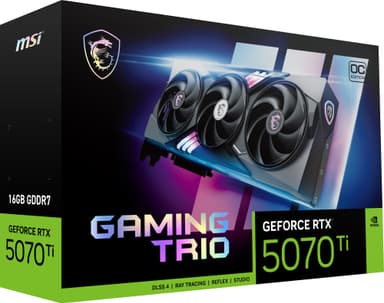 MSI GeForce RTX 5070 Ti 16G GAMING TRIO OC PLUS grafikkort (16GB GDDR7)