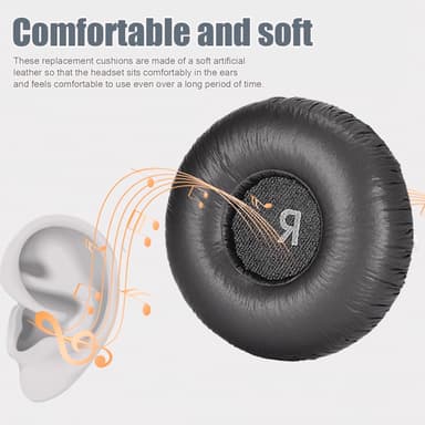 Udskiftningsørepuder 1 par til JBL TUNE 600 BTNC TUNE 600 BT NC T600 Sort