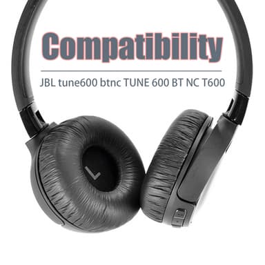 Udskiftningsørepuder 1 par til JBL TUNE 600 BTNC TUNE 600 BT NC T600 Sort