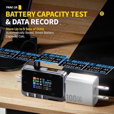 FNIRSI FNAC-28 USB-tester til præcis strøm- og spændingsmåling