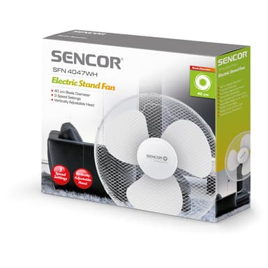SENCOR Gulvventilator Hvid 40 cm dia. Justerbar højde