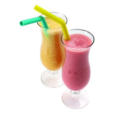 Sugerør til Smoothie / Milkshake, silikone