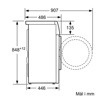 Siemens 40 cm. SlimLine vaskemaskine WS12K261BY - D14534 - brugt